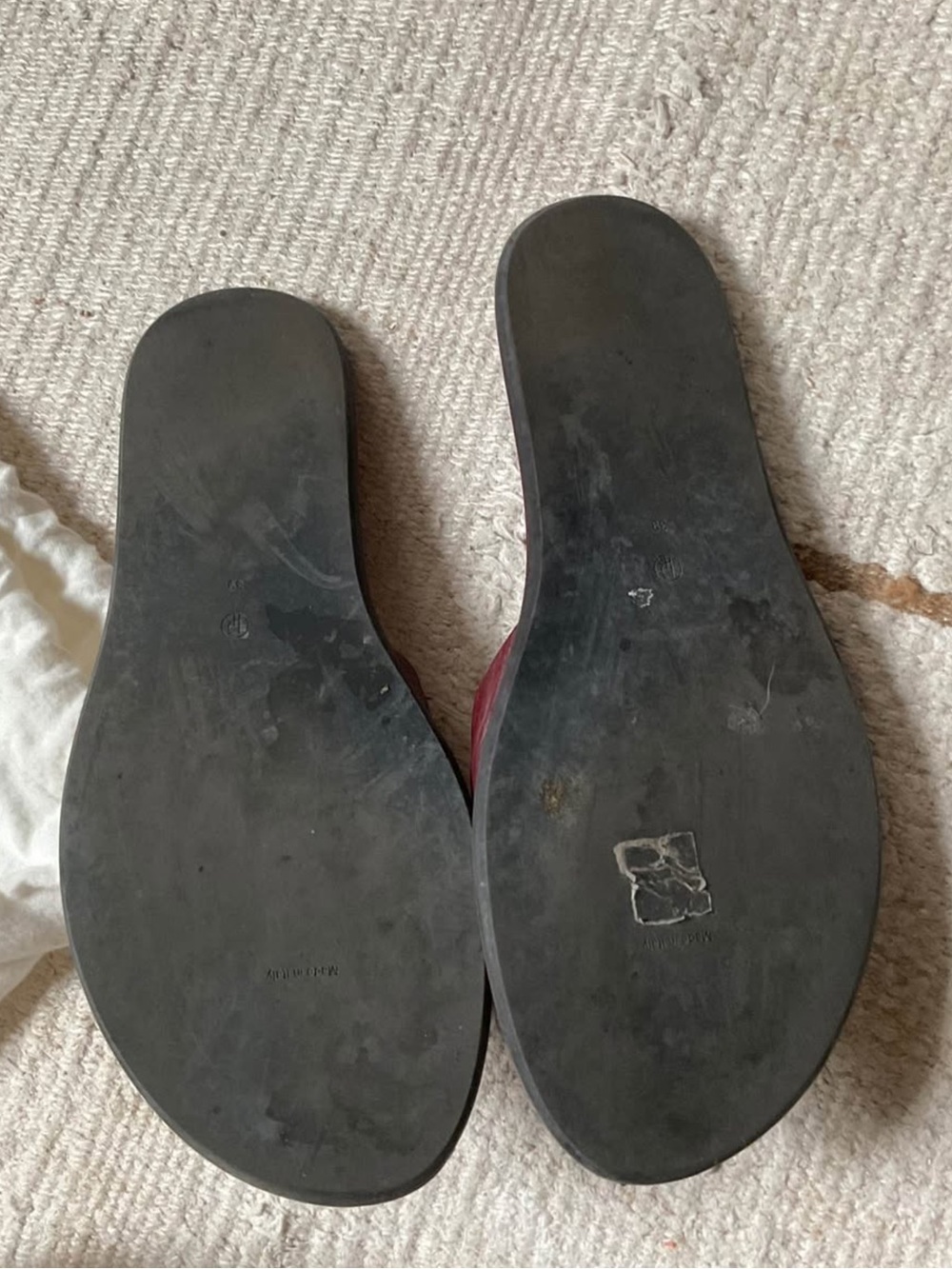 The Row Burgundy Leather Slide Mules - Picture 5 of 5